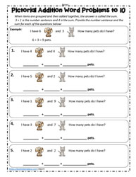Pictorial Addition Word Problems to 5